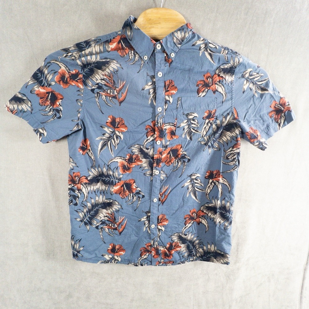 Hawaiian Shirt Womens Medium Floral Resortwear Beach Vacation George